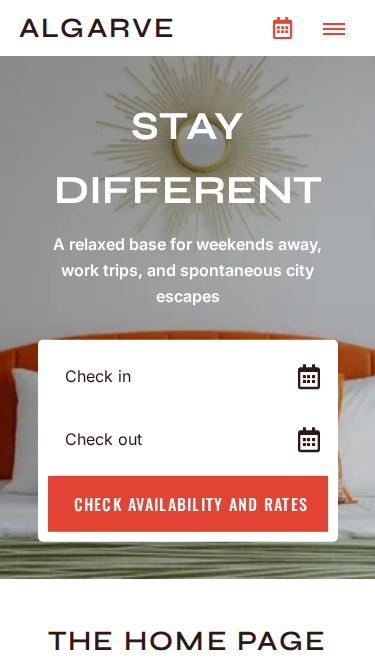 Algarve Trendy Website Theme Mobile Screenshot