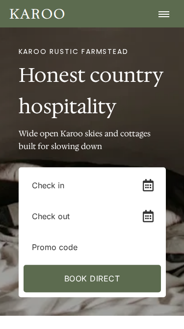 Karoo Rustic Website Theme Mobile Screenshot
