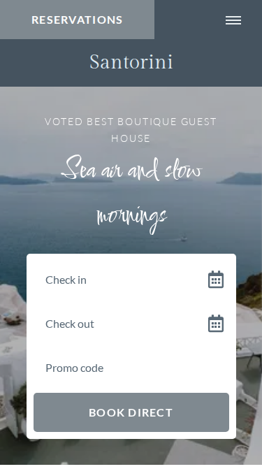 Santorini Elegant Website Theme Mobile Screenshot