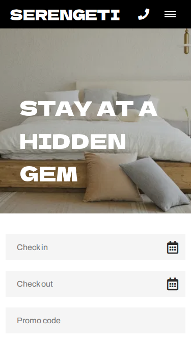 Serengeti Modern Website Theme Mobile Screenshot