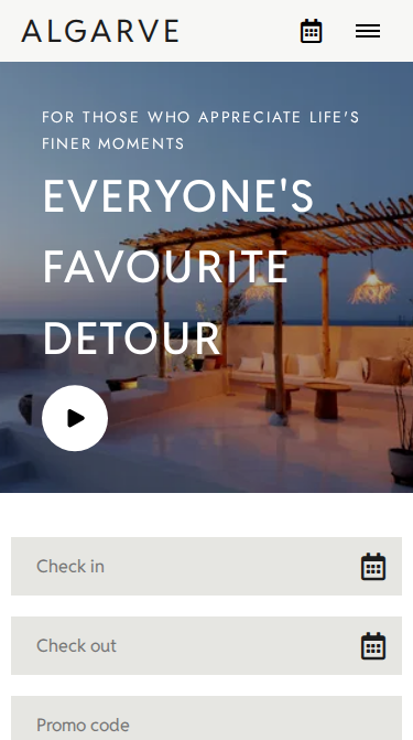 Algarve Modern Website Theme Mobile Screenshot