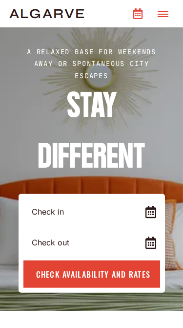 Algarve Trendy Website Theme Mobile Screenshot