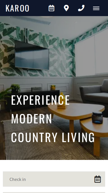Karoo Modern Website Theme Mobile Screenshot