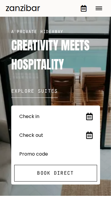 Zanzibar Trendy Website Theme Mobile Screenshot