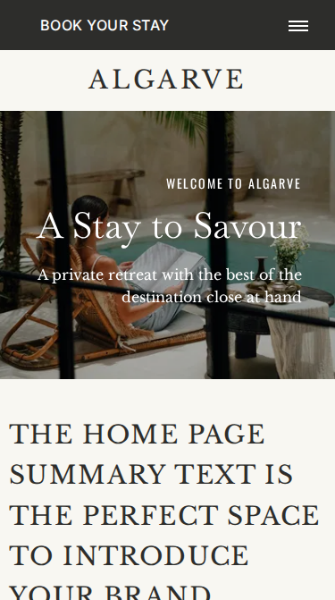 Algarve Luxury Website Theme Mobile Screenshot
