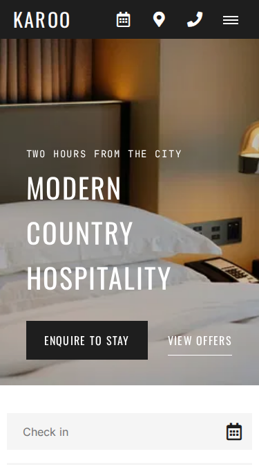 Karoo Modern Website Theme Mobile Screenshot