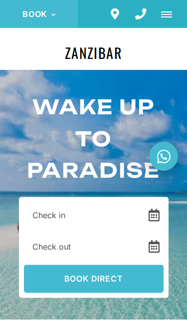 Zanzibar Modern Website Theme Mobile Screenshot